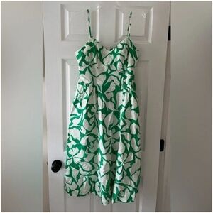 Green and white floral maxi dress with pockets from target A New Day size large